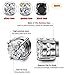 LOYALLOOK 3 Pairs Mens Womens Stainless Steel Non-piercing Magnetic Stud Earrings CZ 6mm