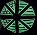 IdentiFire® American flag crown of helmet sticker, reflective and photoluminescent (glow in the dark) (Red/Blue combo)