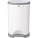 Diaper Dekor EKO Classic Diaper Pail, White | ONLY Eco-Friendly Diaper Pail Made with 70% Recycled Materials | Hands-Free: Step&ndash;Drop&ndash;Done | Cost-Effective Refill System
