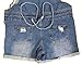 Klorim Womens Ripped Adjustable Lace-up Denim Maternity Shortalls