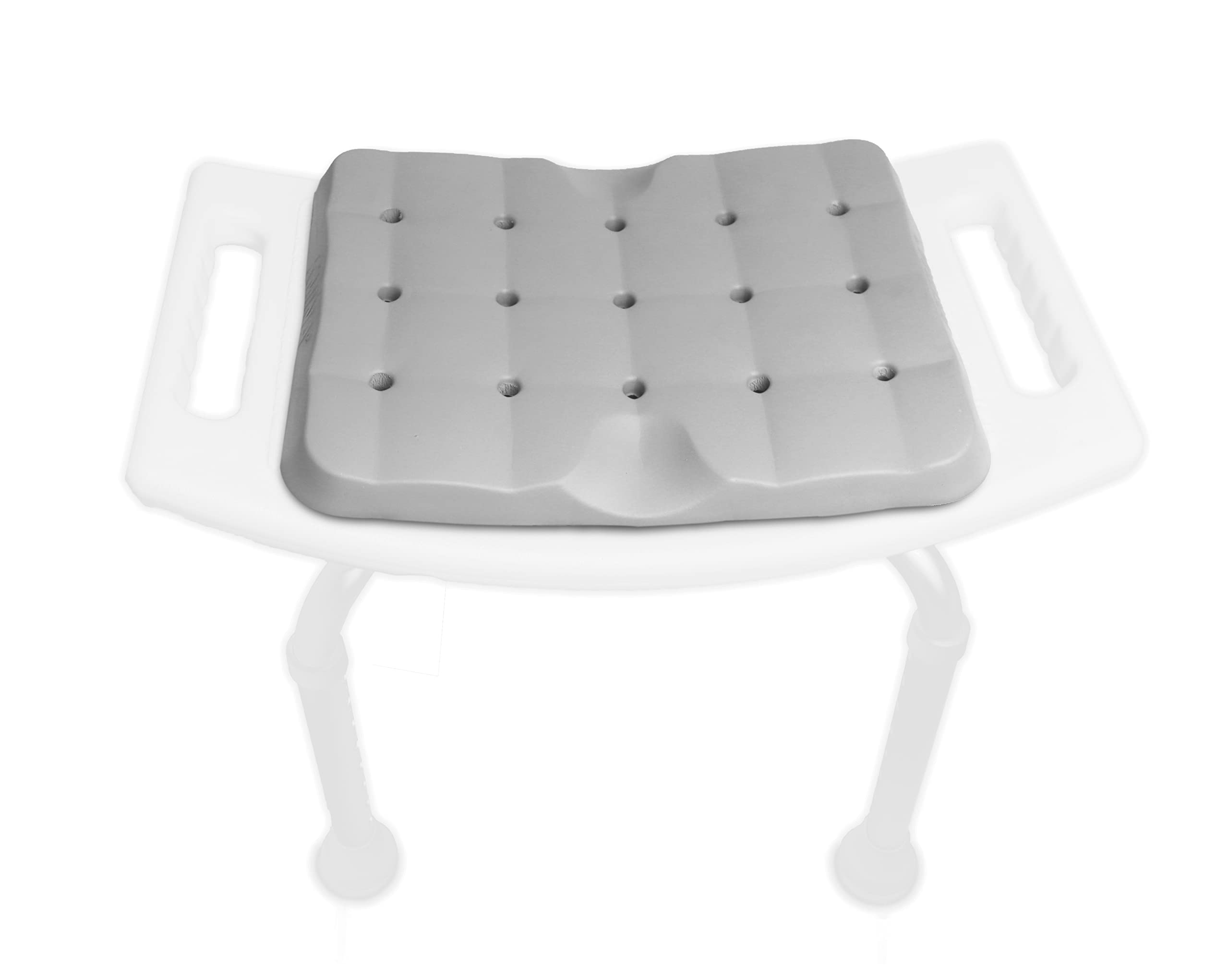 KMINA Shower Cushion 13.7"x10.6"" (35x27 cm), Waterproof Foam Bath Seat Cushion, Kneeling Pads for Gardening, Patented - Made in Europe