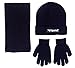 Sportoli Men's and Kids Boys' 3-Piece Knit Cold Weather Accessory Set Warm Pull On Hat Scarf and Gloves