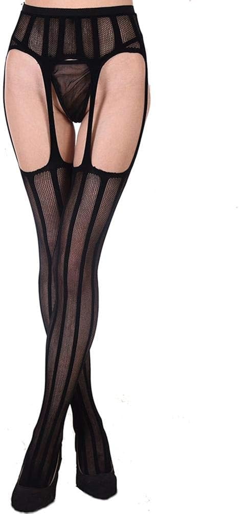 Demarkt Black Women Garter Belt Thigh High Stocking Girls Fishnet Tights Suspender Stockings Clothing Women S Clothing