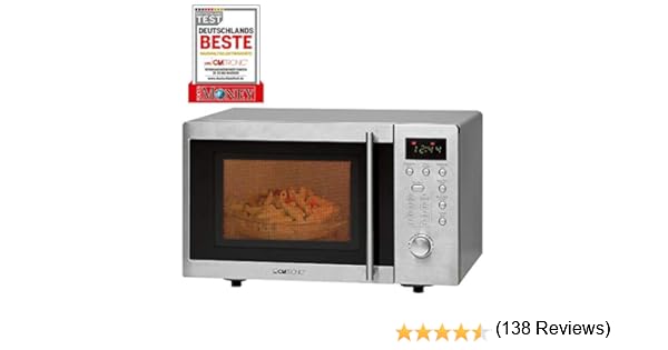 Clatronic MWG 778 U-Microondas con grill (20 litros), plateado ...