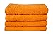 Quick Dry, 100% Cotton, Hand, Hair, Face, Gym, Spa Towel, Absorbent, Light Weight (Orange, 4 Pack, 16x28 Inch)