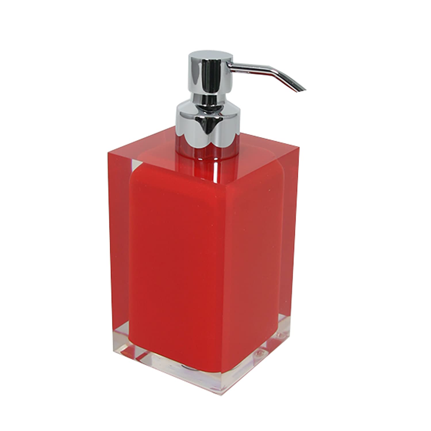 Gedy Bathroom Soap Dispenser, Resin, red, 16.2 x 7 x 7 cm
