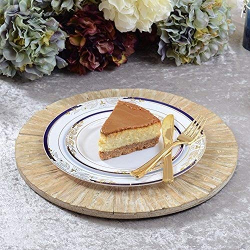 Plastic China Plate Silverware Combo Serving for 20 (115 piece set) Signature Blue - Thumbnail 2