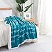 Rose Home Fashion Fuzzy Blanket, Throw Blanket, Fleece Blanket, Plush Blanket, Fluffy Blanket, Get Well Gifts, Sympathy Gift, Breast Cancer Gifts, Cancer Gifts for Women, Breast Cancer Survivor Gifts (Throw, Teal)