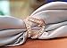 Maikun Scarf Ring Modern Rhinestone Paved Triple-ring Scarf Ring Golden-Tone Size S Gift for Valentine's Day