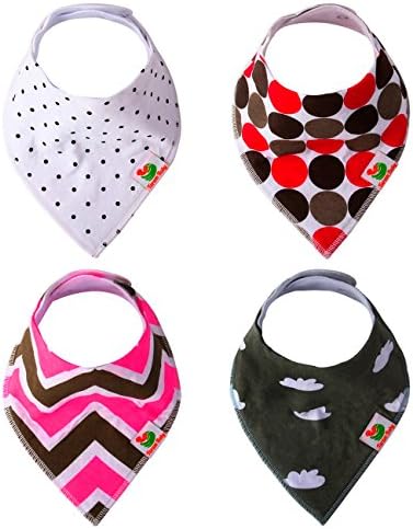 Taram Baby Bandana Drool Bib with two Adjustable Snaps Absorbent Organic Cotton