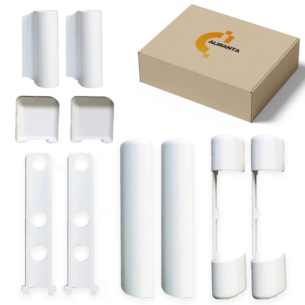 Siegenia PVC Window and PVC Plastic Door Cover Cap Set Favorit KF3 EB, EL O, EL U, S, W KF, White Set of 2