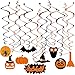TINKSKY Halloween Swirl Hanging Dizzy Dangler Foil Hanging Decoration for Halloween Party Supplies (10pcs Cross Swirl Hanging + 19pcs Swirl Hanging with Pendant )