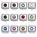 Italian Charms Round Birthstone by Month 9 mm Stainless Steel Bracelet Link (January)