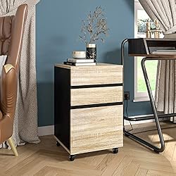 YITAHOME 3 Drawer Mobile File Cabinet, Rolling