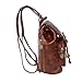 Angelliu Women's Vintage Retro Style PU Leather College School Bag Casual Mini Travel Backpack Satchel Brown