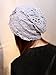 TAGOWELL Women Lace Flower Slouchy Beanie Hat Chemo Cancer Alopecia Turban Cap Gray