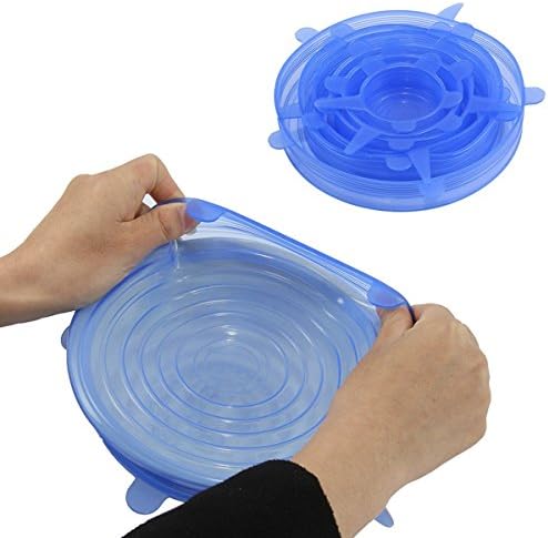 Silicone Reusable Stretch Lids Foods And Bowls Covers(6 pack)