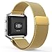 MoKo Fitbit Blaze Band , Milanese Loop Mesh Stainless Steel Bracelet Watch Strap for Fitbit Blaze Smart Fitness Watch with Unique Magnet Lock, No Buckle Needed, Frame NOT Included - GOLD