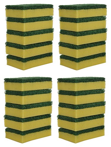 Brite Guard Polyester Multipurpose Scrub Sponge (Green, 20-Piece)