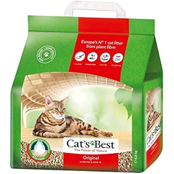Amazon.com : Cats Best Oko Plus Clumping Litter, 4.3 kg ...