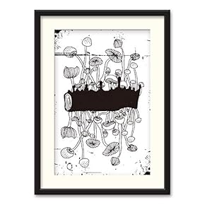 Black Framed Canvas Wall Art Nordic Style Plant Home Artwork Decoration for Living Room, Bedroom - 23x31 inches