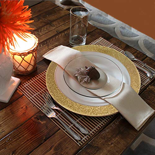 Tiger Chef Gold Charger Plates Plate Chargers for Dinner Plates