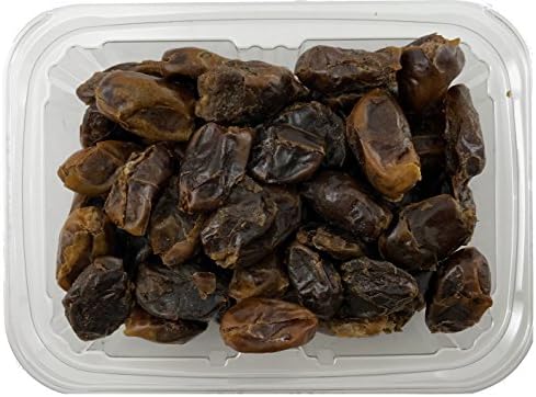 Happy Snacks Pitted Dates - 100% Natural Unsweetened Deglet Noor - Resealable Plastic Tub - 1 Pound (16 oz)