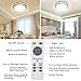 DLLT 30W Modern Dimmable LED Flush Mount Ceiling Light Fixture with Remote-13.31 Inch Round Close to Ceiling Lights for Living Room/Kitchen/Bedroom/Dining Room, 3000K-6000K 3 Light Color Changeable