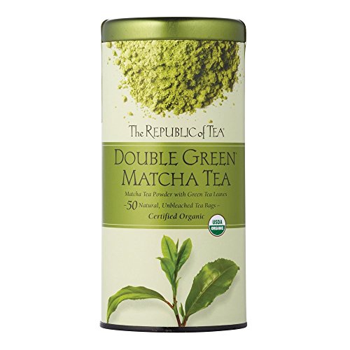 The Republic Of Tea Double Green Matcha, 50 Tea Bags, Gourmet Blend Of Organic Green Tea And Matcha 