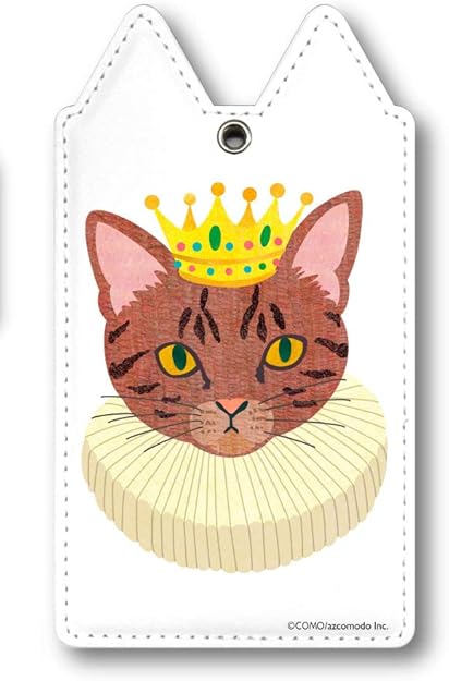 Amazon Como コモ デザイン 猫型パスケース 75cm伸びるリールカラビナ付き定期入れ 同じデザインのマグネットステッカー Mag Como Neko 014 かわいい ネコ 猫耳 定期ケース ネコ王子 ノーブランド品 定期入れ