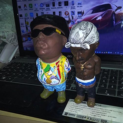 YANGRUI The Notorious B.I.G. Tupac Amaru Shakur Statue Biggie Smalls 2PAC Thug Life (5.5'')