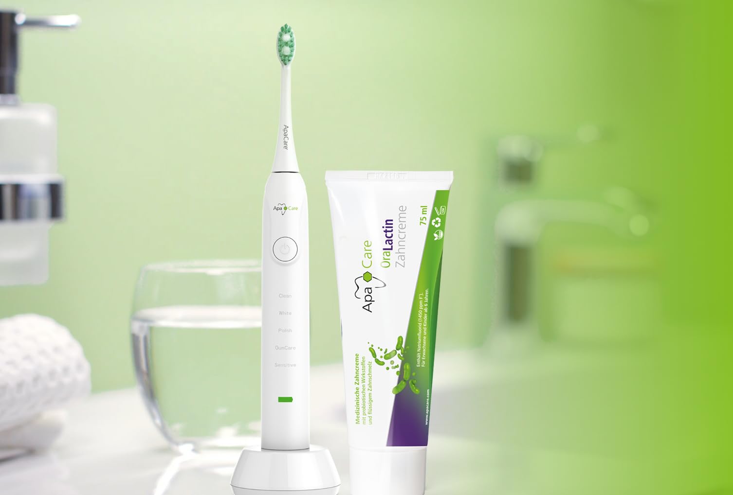 ApaCare OraLactin Zahncreme, 3×75 ml Zahnpasta mit Hydroxylapatit (flüssiger Zahnschmelz), Fluorid & probiotischen Inhaltsstoffen, für Remineralisierung, Pflege empfindlicher Zähne, ohne Titandioxid 5