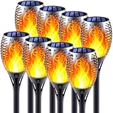 4 Pack Led Solar Torch Light With Flickering Flame Outdoor Waterproof Halloween Lights Yard Garden Luces Solares Para Exteriores Torches Lighting
