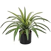 Briful Agave Plant Artificial 17 Inch Fake Potted Plant Large Succulent Fake Plants for Home Office Desk Bathroom Shelf Kitchen Decor (Green)