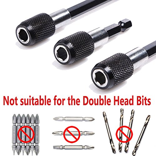 image for Yakamoz Pack of 3 Pieces 1/4 Inch Hex Shank Magnetic Extension Chuck A