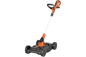 BLACK+DECKER Combination String Trimmer, Lawn Mower, and Edger, Cordless 3-in-1 (MTC220)