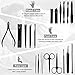 Keiby Citom Manicure Set Nail Clippers Pedicure Kit -20 Pieces Stainless Steel Manicure Kit, Professional Nail Care Tools Grooming Kits (Black/Blue)