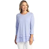 Jess & Jane Floral Print Layered Tunic Top