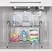 HOMFA Under Sink Expandable Cabinet Organizer Storage Rack Kitchen and Bath Multipurpose Tidy Stacking Shelf 2 Tier