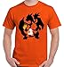 Poke Go Evolution Gamer Nerd Cool Workout T Shirt Tee Orange