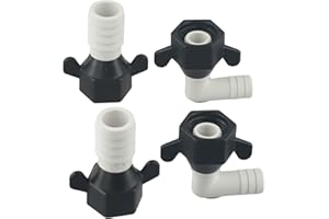 1/2 Inch NPT RV Water Pump Fittings Elbow and Straight Swivel Adapter with Barb Connection for Camper Motorhome Plumbing Syst