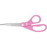 Westcott 15387 8-Inch Pink Ribbon Stainless Steel Scissors For Office and Home