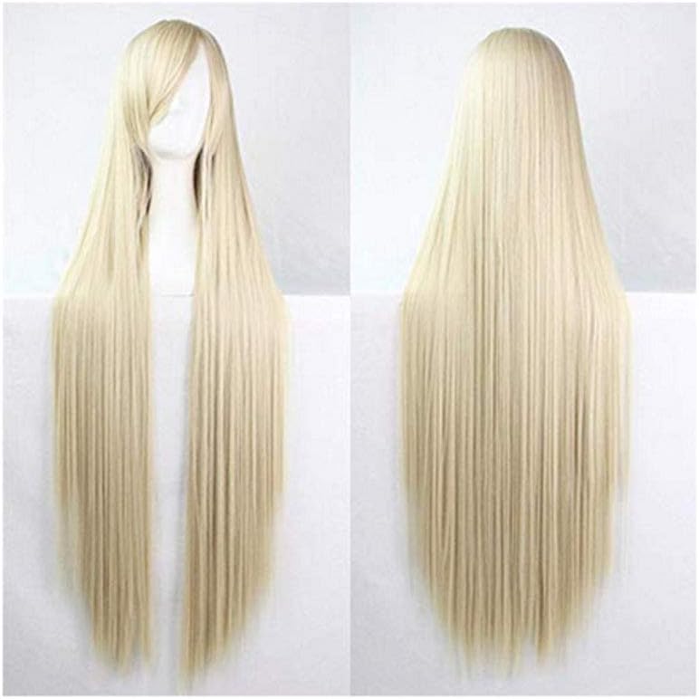 40 Inches 100cm Womens Long Straight Wig Heat Resistant Synthetic Wigs for Fun,Party & Night out Cosplay Halloween Costume Wig