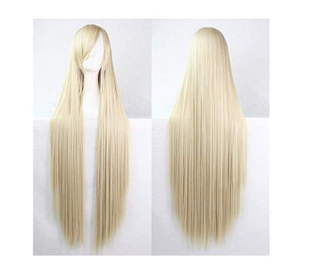 40 Inches 100cm Womens Long Straight Wig Heat Resistant Synthetic Wigs for Fun,Party & Night out Cosplay Halloween Costume Wig