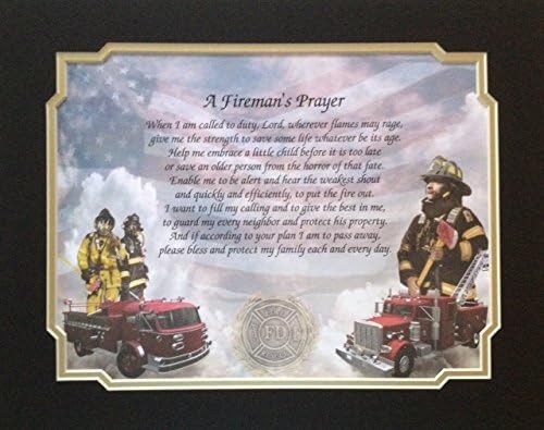 Fireman's Prayer Gift Idea for Dad Husband Volunteer Firefighter Christmas