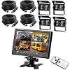 4 CH Split achteruitrijcameraset met 9 inch LCD-monitor, 18IR nachtzicht & automatische omschakeling met trigger, voor…