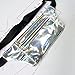 Dolores Holographic Flat Fanny Pack Waist Bags for Women Men Stylish Shiny Rave Festival Hip Fanny Pack Sport Bag Travel Wallet Silver
