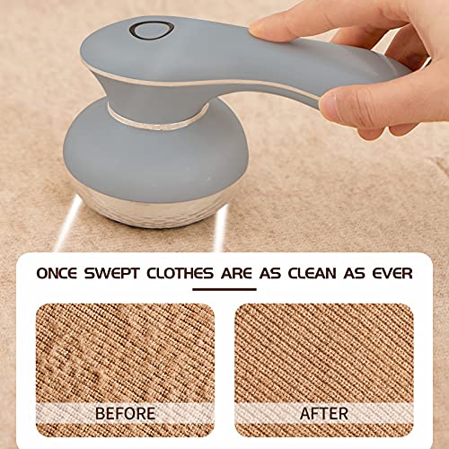 Moyidea Fabric Shaver, Portable Electric Lint Remover with 3 Extra Replaceable Blades, Effective Lint Shaver for Clothing Furniture Carpet Lint Balls Bobbles, Battery Operated Pill Fuzz Remover