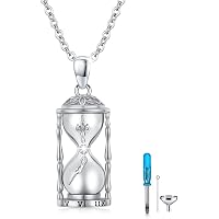GNOCE Sterling Silver Hourglass Pendant Charm - 18K Rose Gold Plated With Zircon, Fits Pandora Bracelets & Necklaces - View #7
