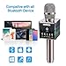 Karaoke Microphone Wireless, Domezan Bluetooth Speaker Mic with 3200mAh Samsung Battery and LED Lights, for Apple iPhone Android Smartphone PC Smart TV Home KTV